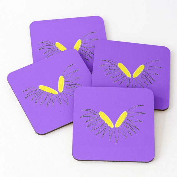 Item preview, Daisy Yellow Coneflower Heads Blue Indigo Petals And Background Hand Drawn designed and sold by H3designs.