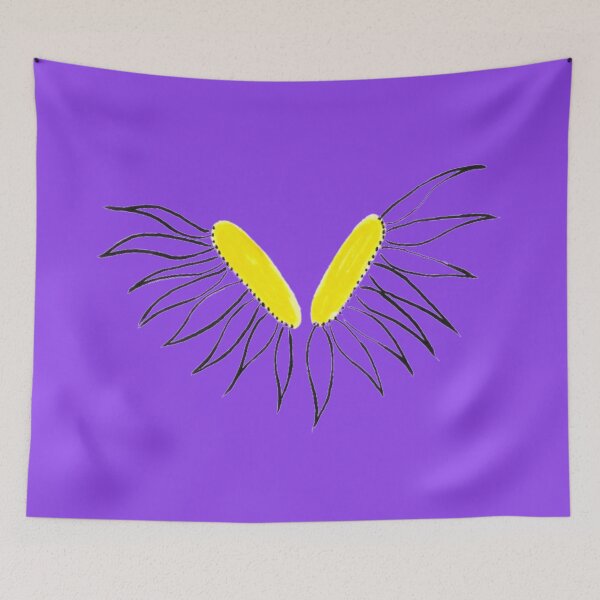 Item preview, Daisy Yellow Coneflower Heads Blue Indigo Petals And Background Hand Drawn designed and sold by H3designs.