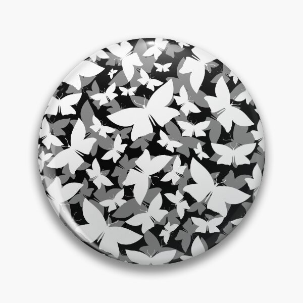 Item preview, Veil of Butterflies, White on Black designed and sold by StephOBrien.