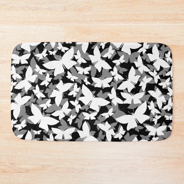 Item preview, Veil of Butterflies, White on Black designed and sold by StephOBrien.