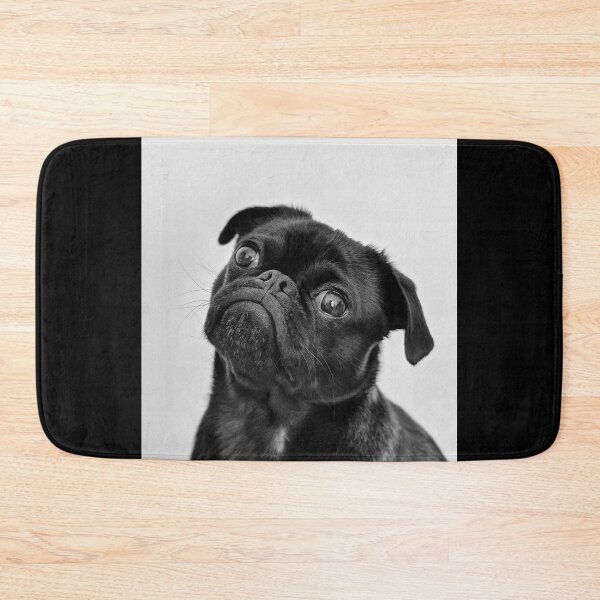 Item preview, Black pug cute print designed and sold by Anamika Mehta.