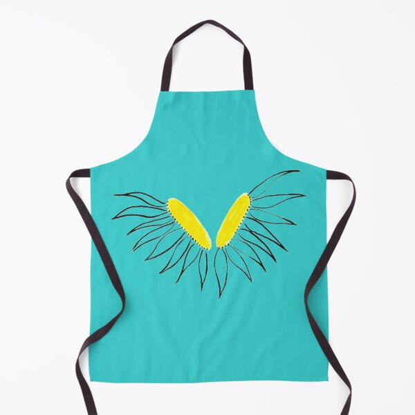Item preview, Daisy Yellow Coneflower Heads Teal Turquoise Petals And Background Hand Drawn designed and sold by H3designs.
