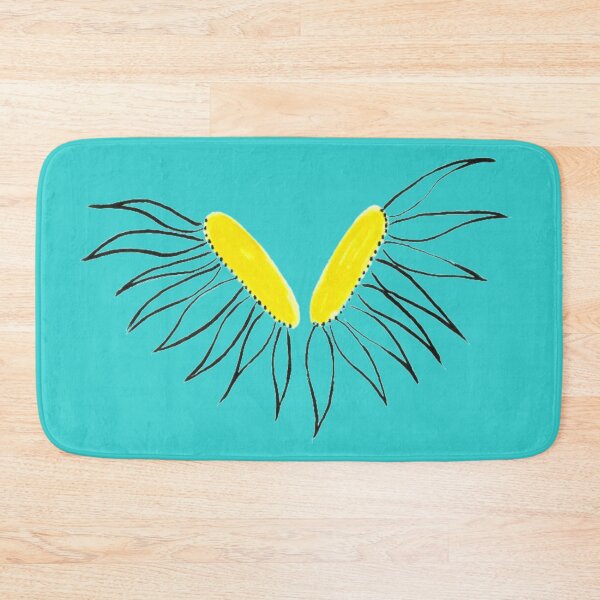 Item preview, Daisy Yellow Coneflower Heads Teal Turquoise Petals And Background Hand Drawn designed and sold by H3designs.