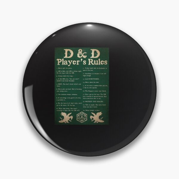 Item preview, DnD Player's Rules Poster designed and sold by Bartolomej-1.