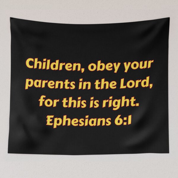 Item preview, Bible Verse Ephesians 6:1 designed and sold by Prayingwarrior.