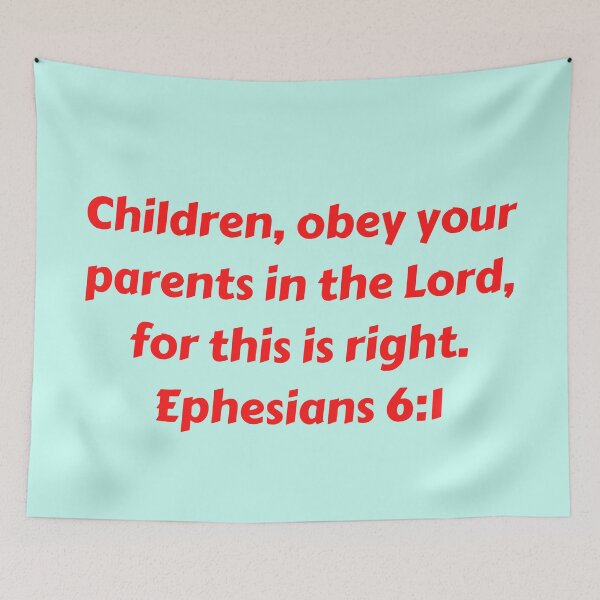 Item preview, Bible Verse Ephesians 6:1 designed and sold by Prayingwarrior.