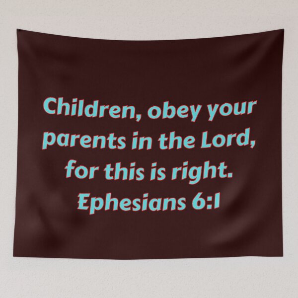 Item preview, Bible Verse Ephesians 6:1 designed and sold by Prayingwarrior.