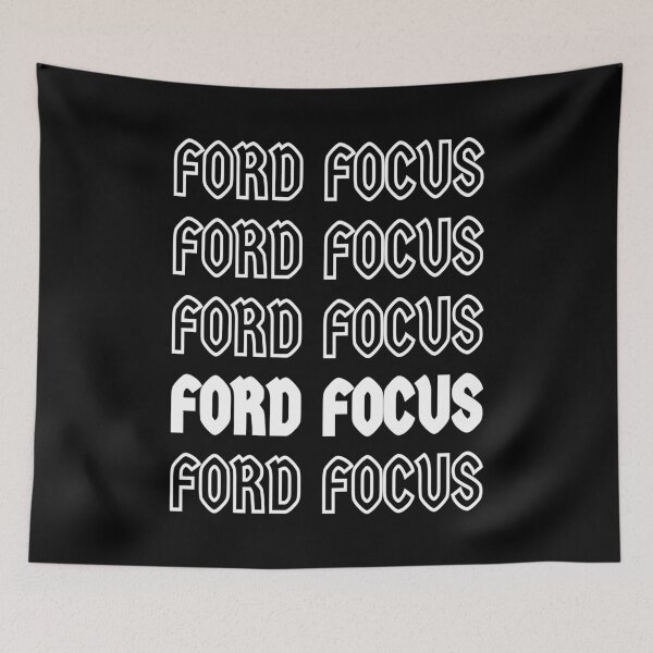 Item preview, Ford Focus text design repeat black and white designed and sold by Jdm-Knights.