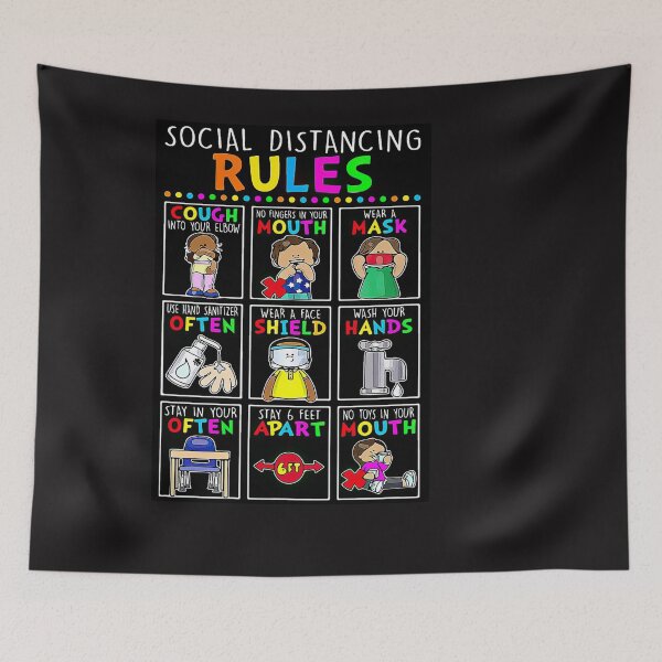 Item preview, Social Distancing Rules Poster designed and sold by Bartolomej-1.