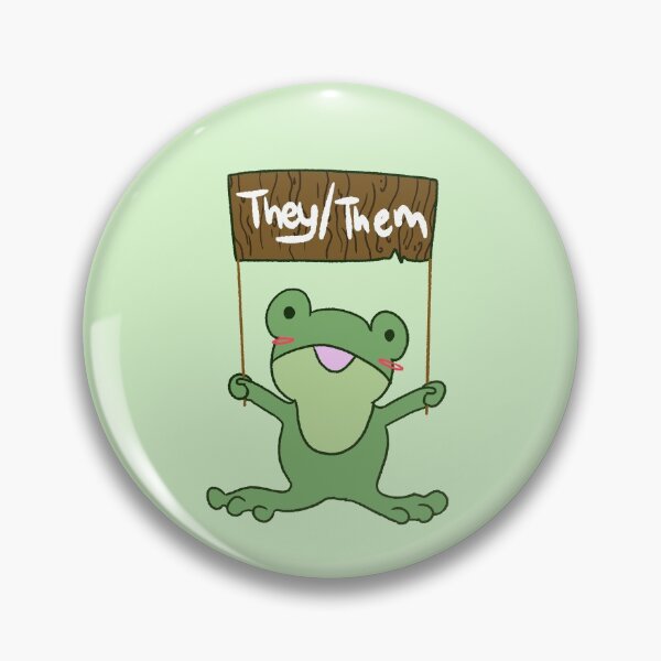 They/Them Pronoun Frog Pin
