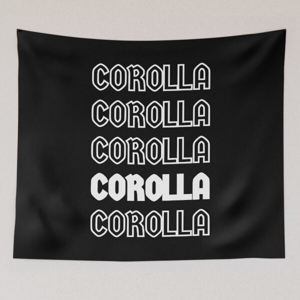 Item preview, Toyota Corolla text design repeat black and white designed and sold by Jdm-Knights.