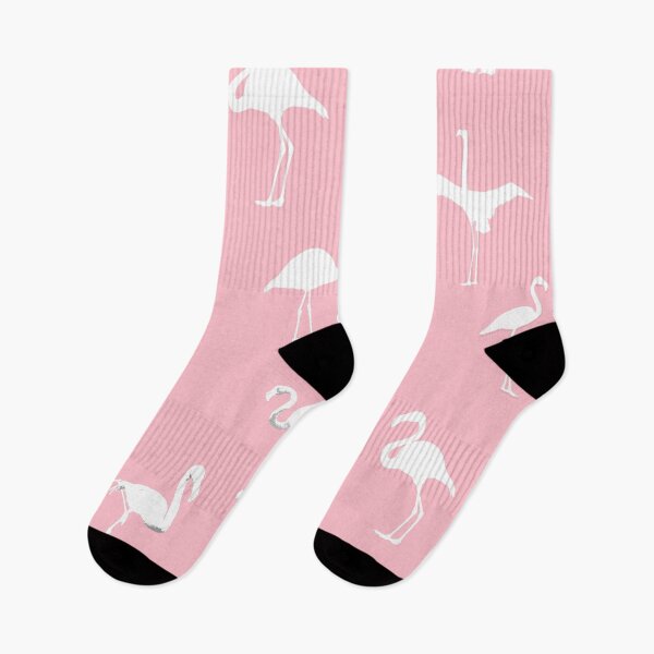 Item preview, White flamingos pattern seamless on Pink #ffc0cb designed and sold by Artsy Boulevard.