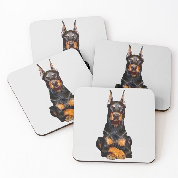 Item preview, Doberman Guards Me - Dobermann Pinscher Dog designed and sold by ElegantCat.
