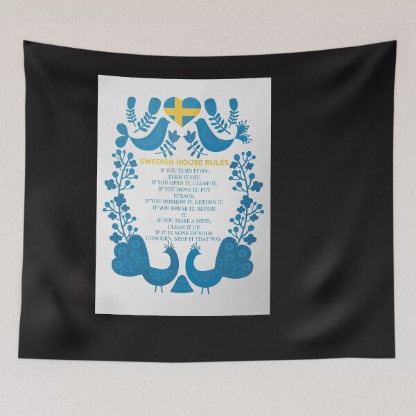 Item preview, Swedish House Rules If You Turn It On Turn It Off If You Open It Close It Poster designed and sold by Bartolomej-1.