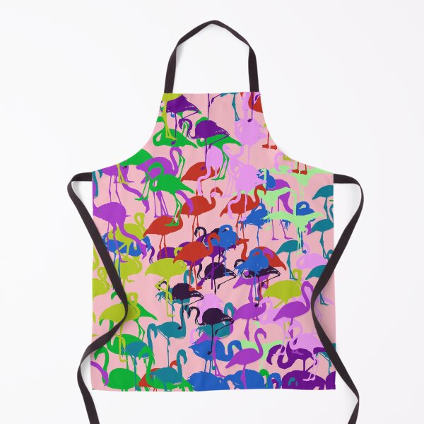 Item preview, Colorful rainbow flamingo pattern seamless on Pink #ffc0cb designed and sold by Artsy Boulevard.