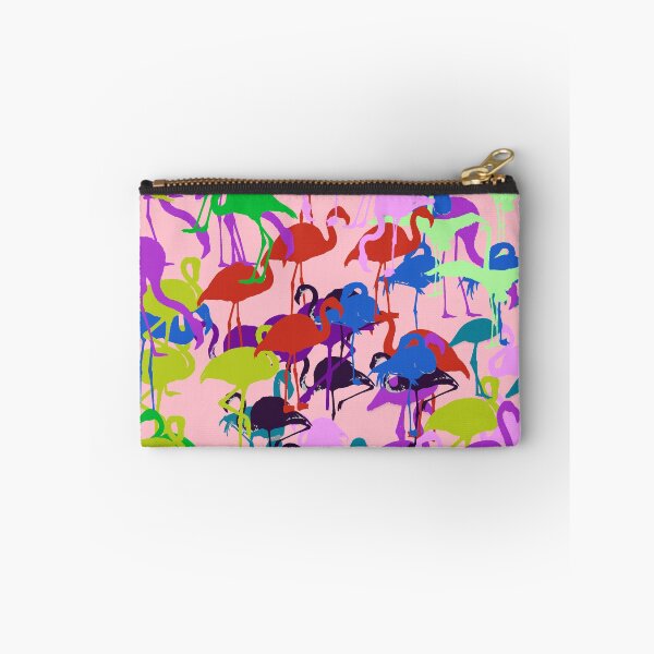 Item preview, Colorful rainbow flamingo pattern seamless on Pink #ffc0cb designed and sold by Artsy Boulevard.