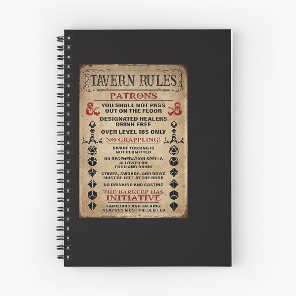 Item preview, Tavern Rules DnD Patronss The Barkeep Has Initiative Poster designed and sold by Bartolomej-1.