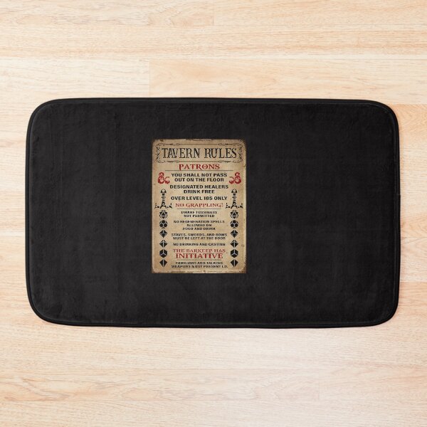 Item preview, Tavern Rules DnD Patronss The Barkeep Has Initiative Poster designed and sold by Bartolomej-1.