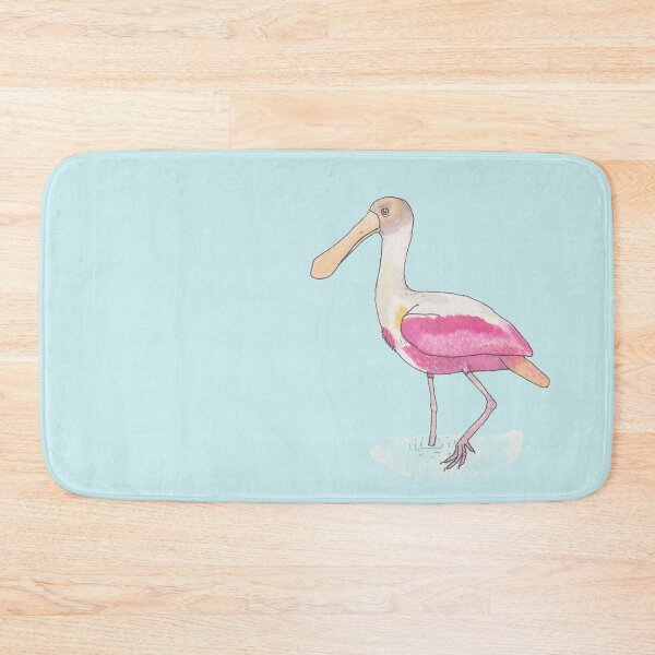 Item preview, Roseate Spoonbill bird species watercolor art designed and sold by TheWaterBirds.