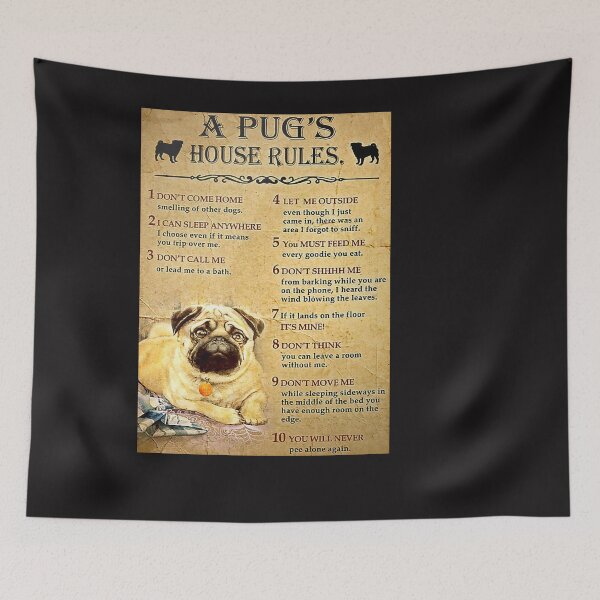 Item preview, Pug's House Rules Poster designed and sold by Bartolomej-1.