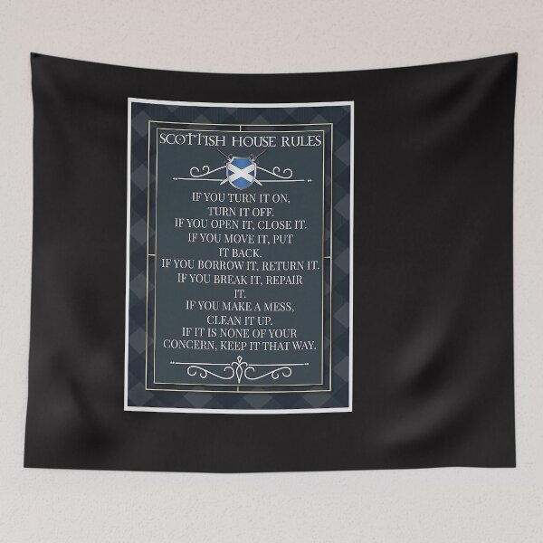 Item preview, Scottish House Rules Poster designed and sold by Bartolomej-1.