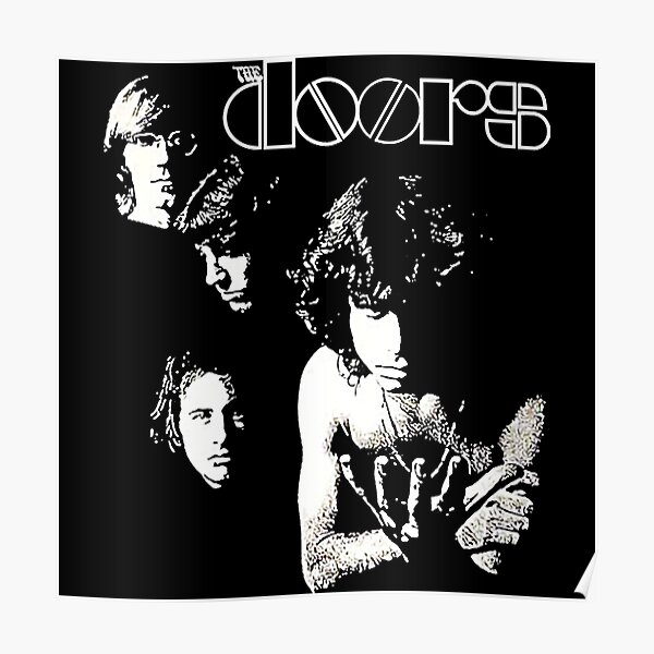 the-doors-band-seven-poster-by-stst9002-redbubble