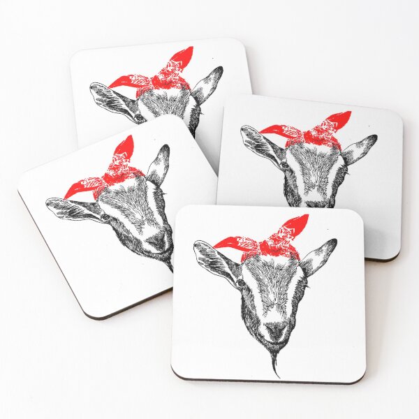Item preview, Cute goat with red bandana t-shirt. Goat funny gift for men, girl and women  designed and sold by Titmit.