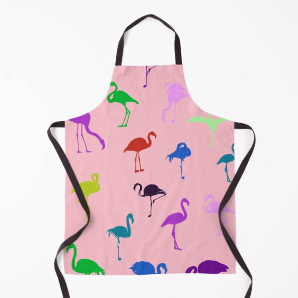 Item preview, Colorful rainbow flamingo pattern seamless on pink #ffc0cb designed and sold by Artsy Boulevard.
