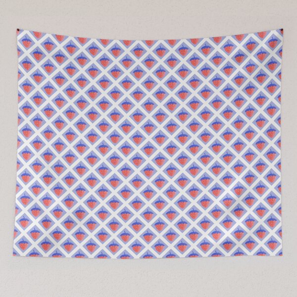 Item preview, Strawberry Lattice Repeating Pattern designed and sold by ksrogersdesigns.