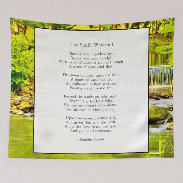Item preview, The Sunlit Waterfall Poem designed and sold by Pamela Storch.