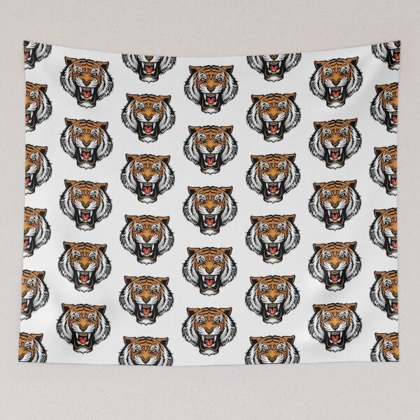 Item preview, angry tiger head mascot designed and sold by romio006.