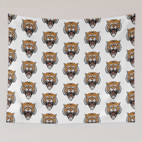Item preview, colorful aggressive strong tiger head designed and sold by romio006.