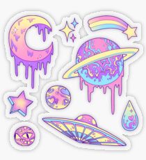 Pastell-Galaxie Transparenter Sticker