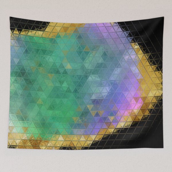 Item preview, Green Crystal Southwest Mosaic Geode designed and sold by geodeart.
