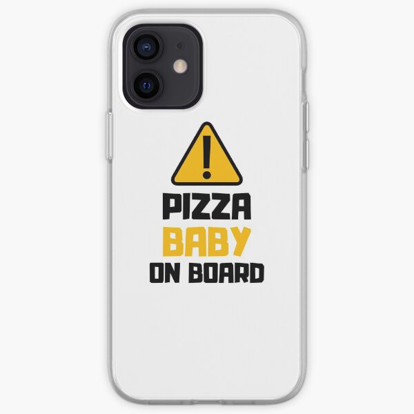 Warning Sign: Pizza Baby On Board, Pizza Lover iPhone Soft Case