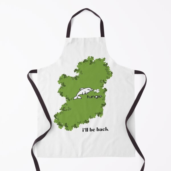 Item preview, FUNGIE MAP OF IRELAND WHITE SHAMROCK I'LL BE BACK  designed and sold by Flirt-Teez.