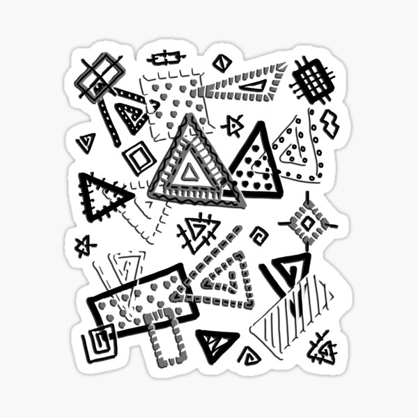 Geometría artística Pegatina