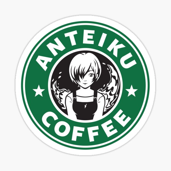 Anteiku Café Logo, Tokyo Ghoul Starbucks Parody - Touka Version Sticker