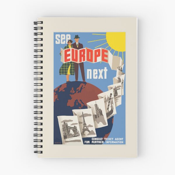 Item preview, Vintage Travel Poster Europe designed and sold by LoveMyStates.
