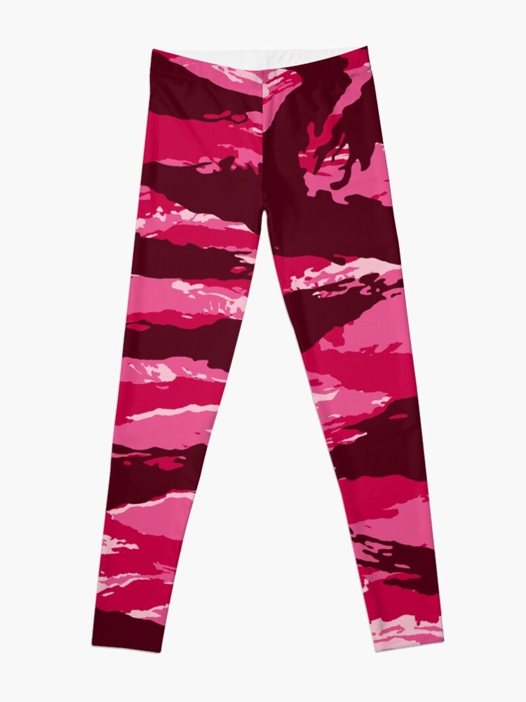 Pink Tiger Stripe Camouflage Pattern | Leggings