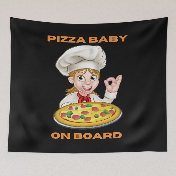 Item preview, Pizza Baby On Board  designed and sold by DigitalSantino.