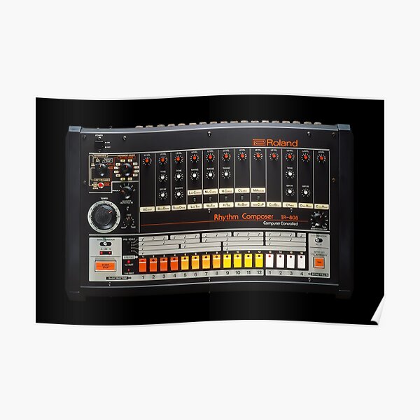 Roland TR-808 Drum Machine - Analog Hip Hop Icon Poster