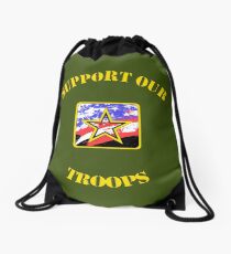 Support our troops! Drawstring Bag