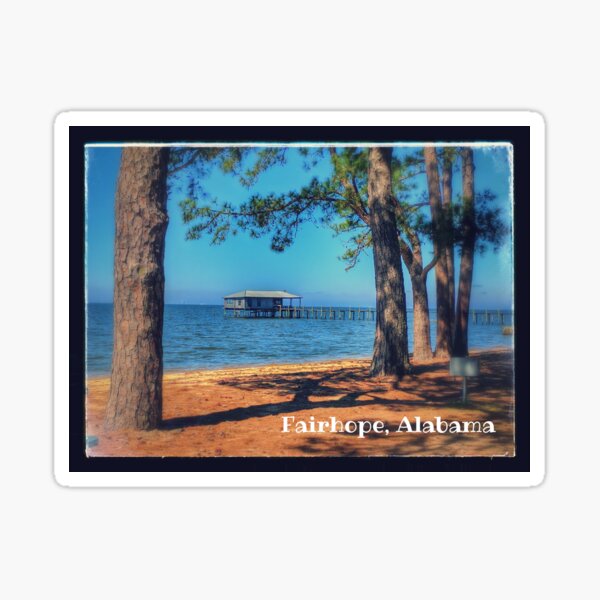 Fairhope Beach Boat House Sticker