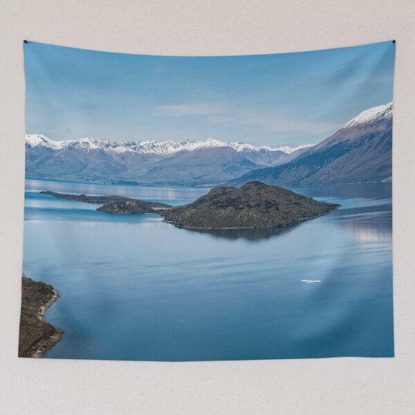 Item preview, Aerial View Of Lake Wakatipu New Zealand designed and sold by Catherine Reading.