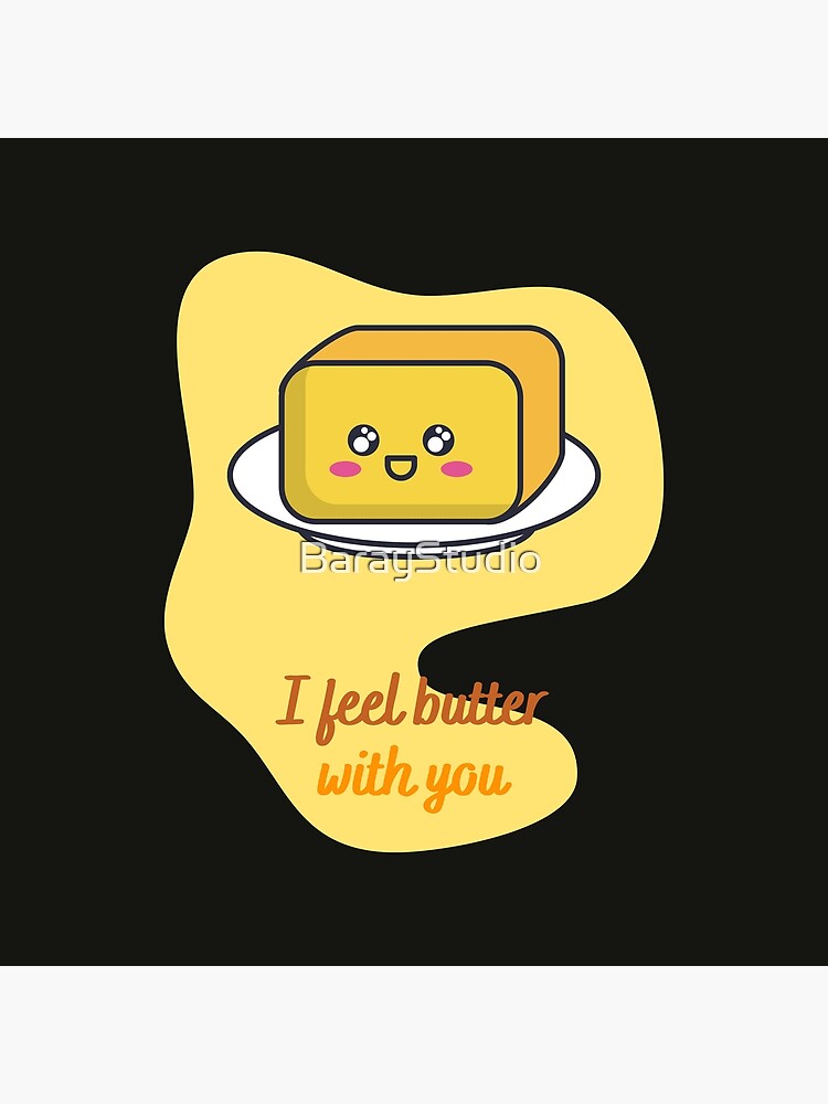 "Kawaii cute happy butter" Poster for Sale by BarayStudio Redbubble