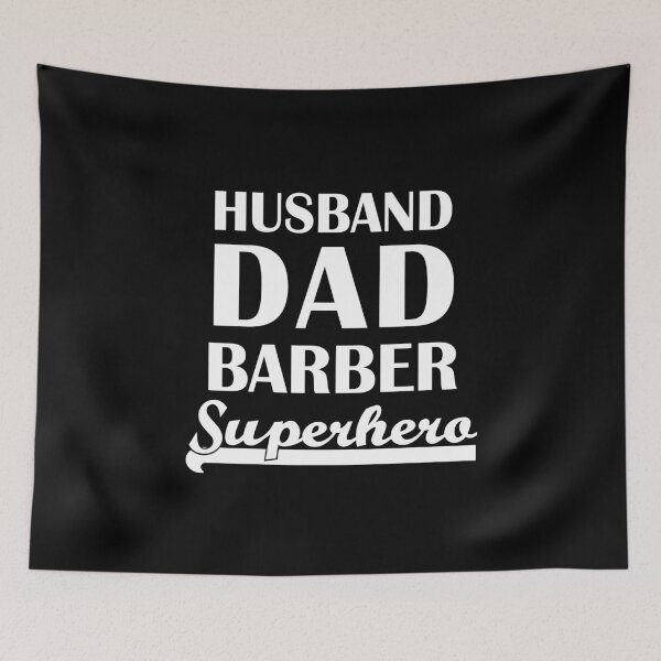 Item preview, Husband Dad Barber Superhero designed and sold by theshirtinator.