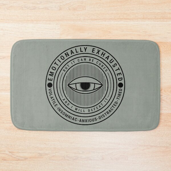 Item preview, Emotionally Exhausted: Volatile, Insomniac, Anxious, Distracted, Tired - Mental Health Awareness (black design) designed and sold by DrawingBoard.