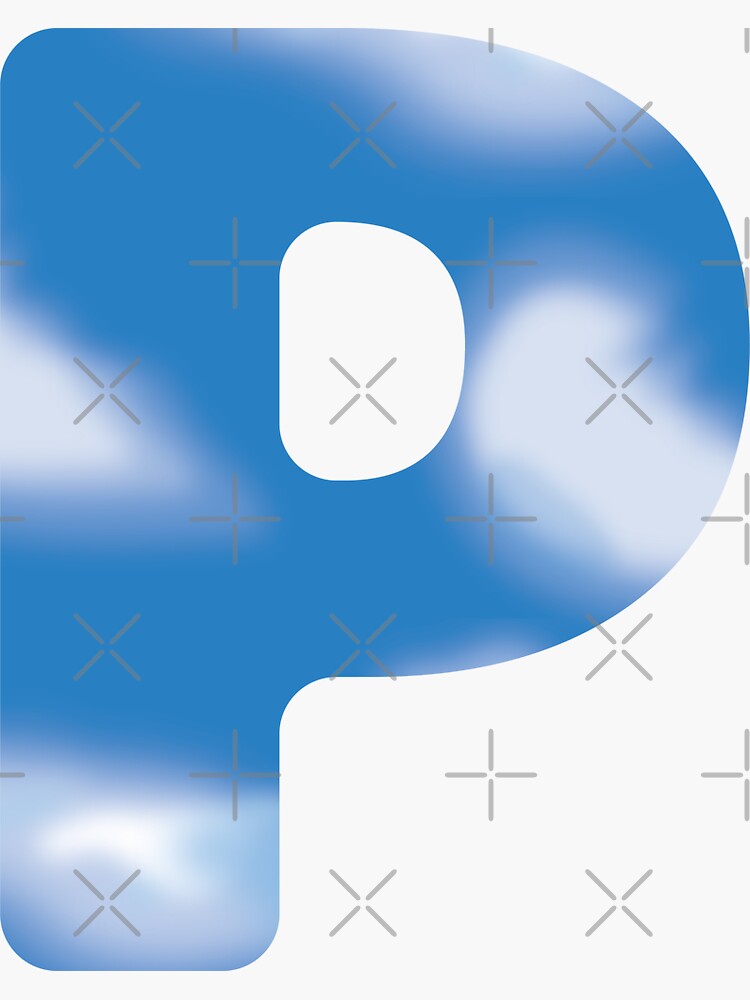 "Alphabet Cloud Sticker Letter P" Sticker for Sale by SakiOno Redbubble
