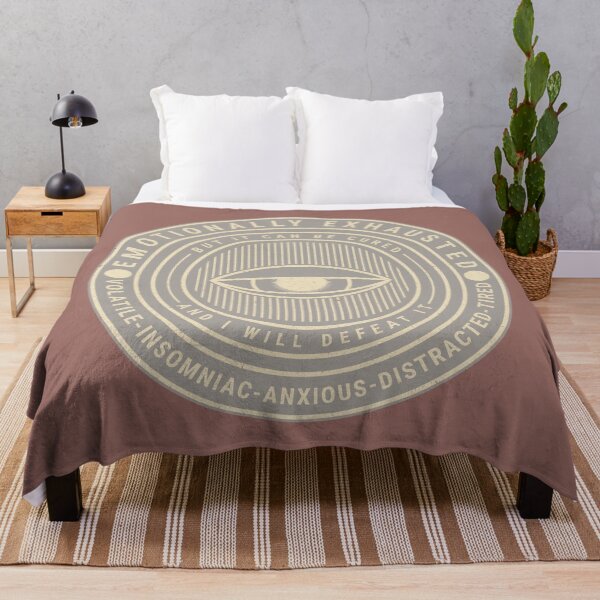 Item preview, Emotionally Exhausted: Volatile, Insomniac, Anxious, Distracted, Tired | Beige Color | Mental Health designed and sold by DrawingBoard.